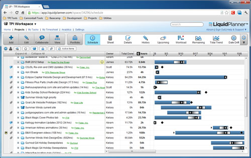 Liquid Planner screengrab