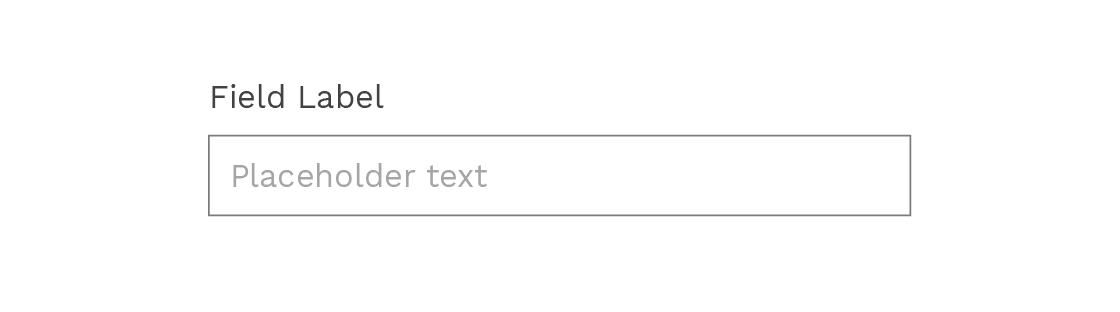 Placeholder text and field label