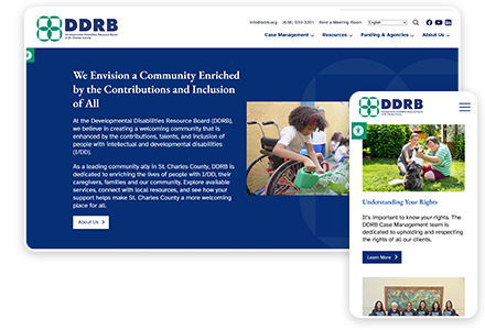 DDRB of St. Charles County website screenshots
