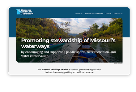 Missouri Paddling Coalition website screenshot