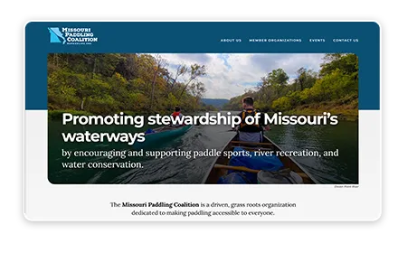 Missouri Paddling Coalition website screenshot