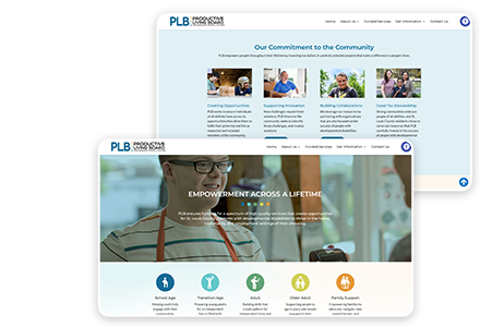 Productive Living Board of St. Louis County website screenshots