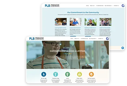 Productive Living Board of St. Louis County website screenshots