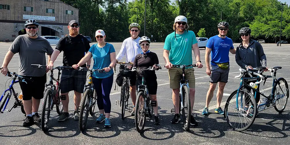 Members of the Thoughtprocess Interactive team out on a group bike ride.